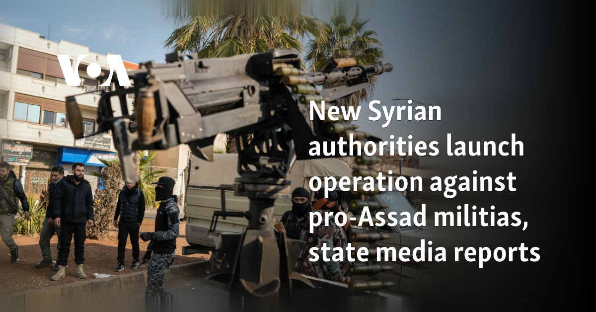 New Syrian authorities launch operation against pro-Assad militias, state media reports