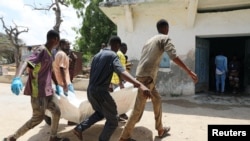 Lors d'une explosion à Mogadiscio, le 22 juillet 2019.