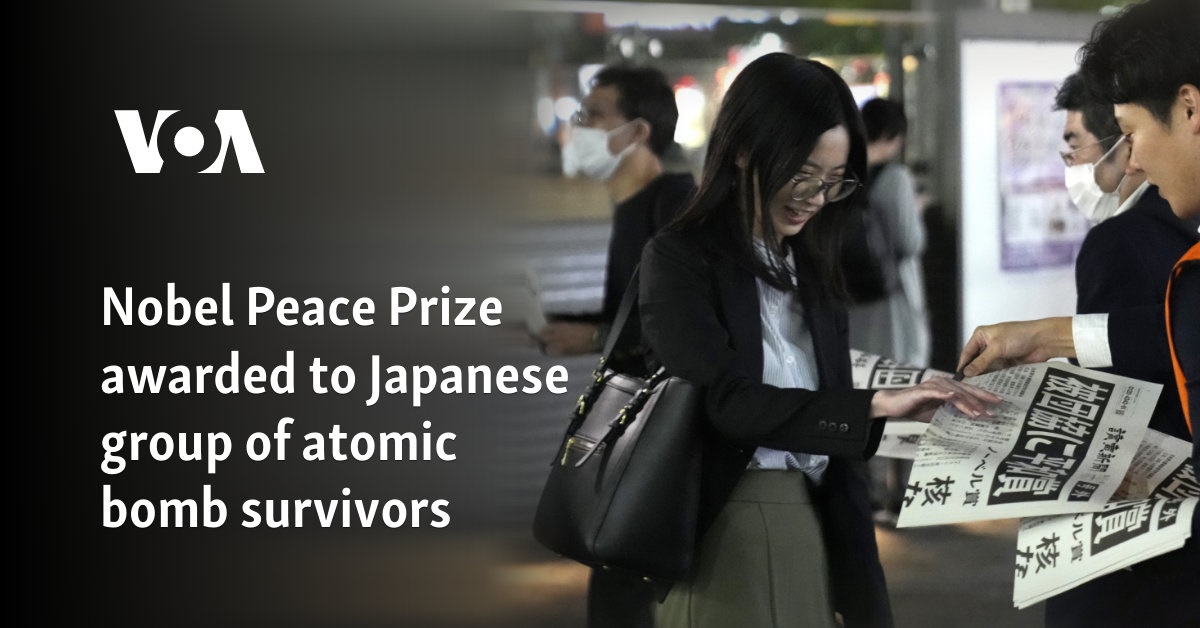 Nobel Peace Prize awarded to Japanese group of atomic bomb survivors