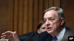 FILE - Democratic Senator Dick Durbin.