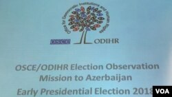 ATƏT DTİHB-in prezident seçkilərini müşahidə missiyası