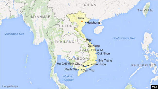 Vietnam, Cambodia, Thailand, Laos, Myanmar, China and the Philippines.