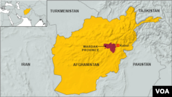 阿富汗瓦爾達克省位置(資料圖片)