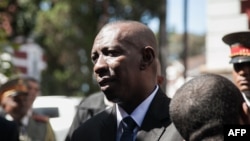 Newly appointed Prime Minister Solonandrasana Olivier Mahafaly arrives to take part in the swearing-in ceremony at Mazoharivo Palace in Antananarivo, Madagascar, April 13, 2016.