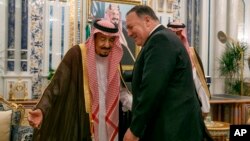 دیدار مایک پمپئو با پادشاه عربستان سعودی که روز دوشنبه سوم تیر انجام شد