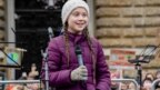 Nhà hoạt động về khí hậu Greta Thunberg người Thụy Điển nói chuyện trong một cuộc biểu tình của học sinh trước tòa Thị sảnh Hamburg, Đức ngày 1/3/2019, 