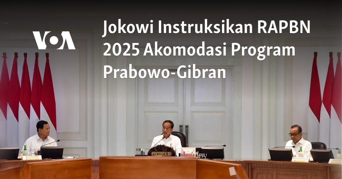 Jokowi Instruksikan RAPBN 2025 Akomodasi Program Prabowo-Gibran