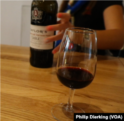 Port wine, a world famous dark-red wine from Northern Portugal.