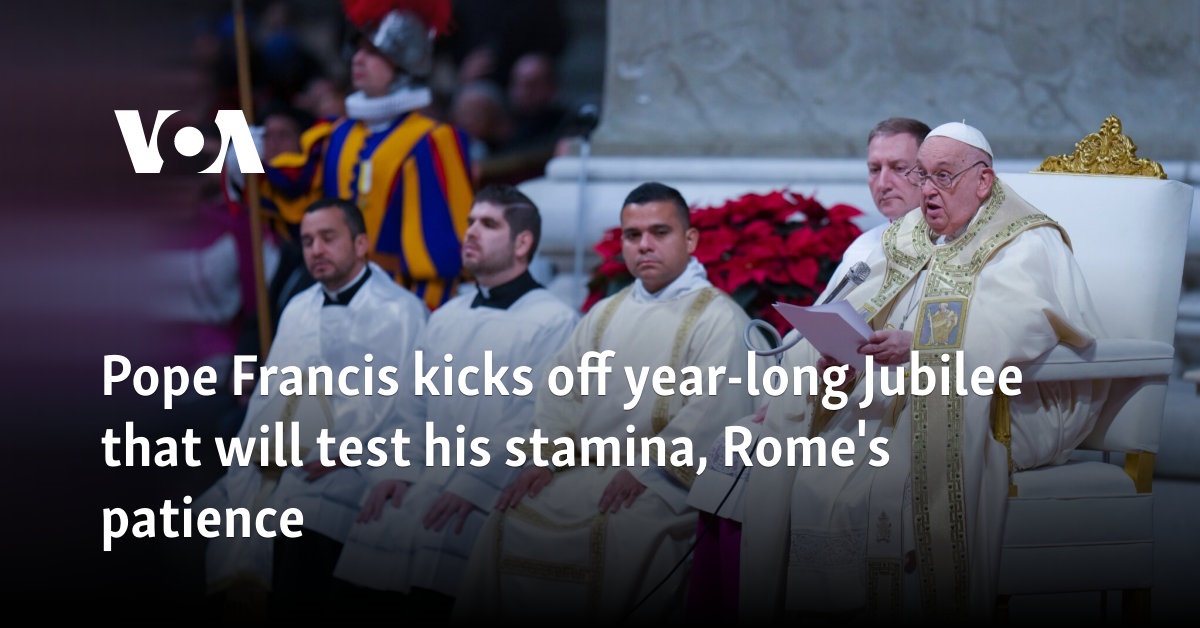 Pope Francis kicks off year-long Jubilee that will test his stamina, Rome's patience