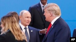 Дональд Трамп и Владимир Путин на саммите «Большой двадцатки» в Аргентине, 30 ноября 2018 года
