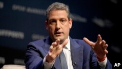 FILE - Rep. Tim Ryan, D-Ohio, speaks at the Heartland Forum on the campus of Buena Vista University in Storm Lake, Iowa, March 30, 2019. 