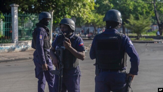 Armed forces secure the area in front of independence hero Jean Jacques Dessalines memorial in Port-au-Prince, Haiti, Oct. 17, 2021. A group of 17 U.S. missionaries including children was kidnapped by a gang in Haiti on Saturday, Oct. 16.