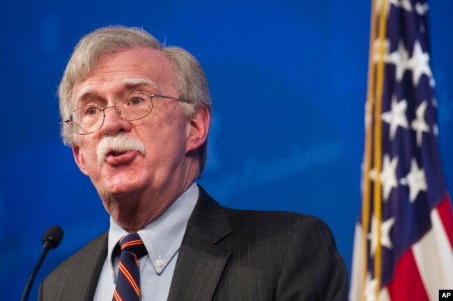 National Security Adviser John Bolton unveils the Trump Administration's Africa Strategy at the Heritage Foundation in Washington, Dec. 13, 2018.