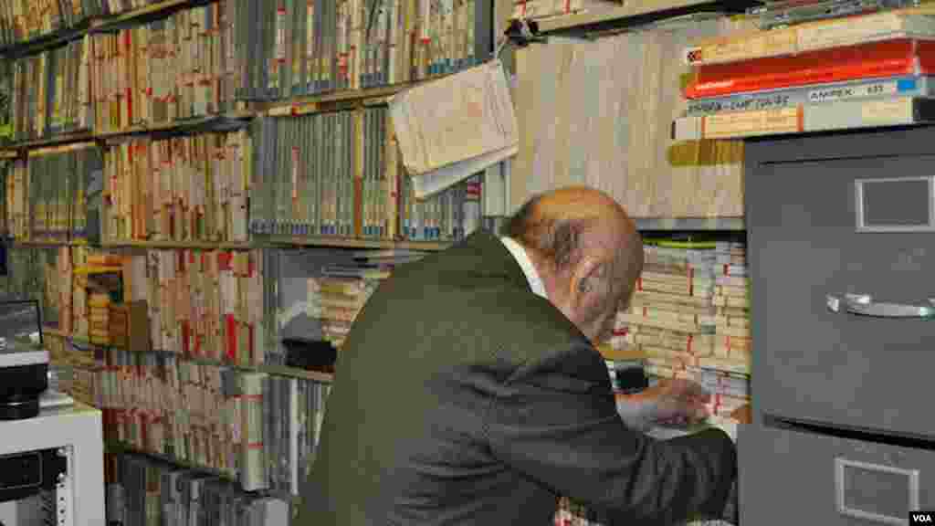 Leo searches for a special recording that is part of the collection of African music he assembled during his long career. His collection is now housed at VOA in the Leo Sarkisian Library of African Music.