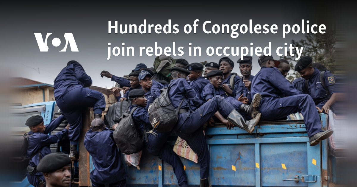 Hundreds of Congolese police join rebels in occupied city