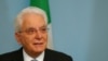 Le président italien Sergio Mattarella .