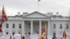 习近平白宫会晤奥巴马 人权人士外边抗议示威