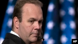 FILE - Rick Gates, then a campaign aide to Republican presidential candidate Donald Trump, is seen at the Republican National Convention in Cleveland, Ohio, July 21, 2016.