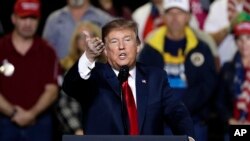 President Donald Trump speaks during a rally at the El Paso County Coliseum, Monday, Feb. 11, 2019, in El Paso, Texas.