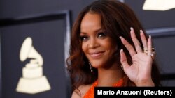 Rihanna aux Grammy Awwards le 12 février 2017.