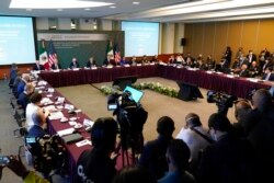 Secretary of State Antony Blinken speaks during a U.S.-Mexico High Level Security Dialogue at the Mexican Ministry of Foreign Affairs, in Mexico City, Oct. 8, 2021.