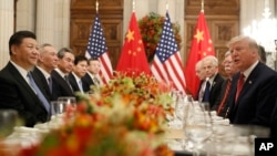 President Donald Trump with China's President Xi Jinping during their bilateral meeting, Dec. 1, 2018 in Buenos Aires, Argentina.