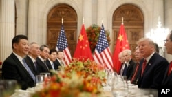 Tổng thống Mỹ Donald Trump và Chủ tịch Trung Quốc Tập Cận Bình trong một cuộc họp song phương, ngày 1 tháng 12, 2018 ở Buenos Aires, Argentina.