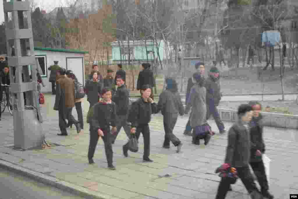На улицах Пхеньяна