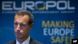 FILE - The head of the European police agency Europol, Rob Wainwright is seen in a Jan. 16, 2015, photo. Wainwright briefed European lawmakers in Brussels Thursday on new terror threats in the wake of last week's Paris attacks.