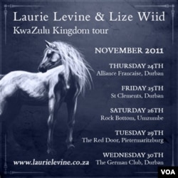 A poster advertising performances by Levine and Wiid (L. Levine)