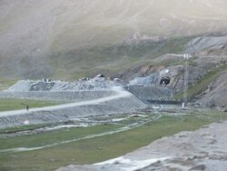 Construction site of the Zoji La tunnel near Baltal, Kashmir