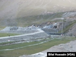 Construction site of the Zoji La tunnel near Baltal, Kashmir