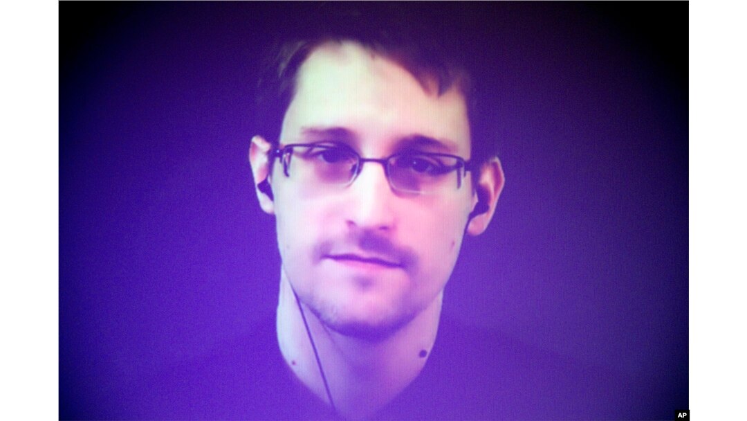 FILE - Former U.S. National Security Agency contractor Edward Snowden.