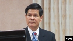 台湾国防部政治作战局长王明我中将(美国之音张永泰拍摄)