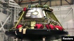 One of Boeing Co's CST-100 Starliner astronaut capsules is seen at a production facility in Cape Canaveral, Florida, U.S., January 15, 2019. Picture taken on January 15, 2019. REUTERS/Eric M. Johnson