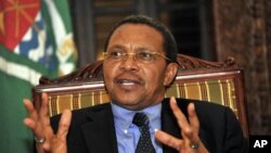 Mwenyekiti wa Jumuiya ya Afrika mashariki Jakaya Kikwete wa Tanzania