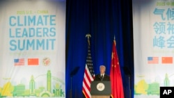 Vice President Joe Biden speaks at the U.S.-China Climate Leaders Summit in Los Angeles, Wednesday, Sept. 16, 2015.