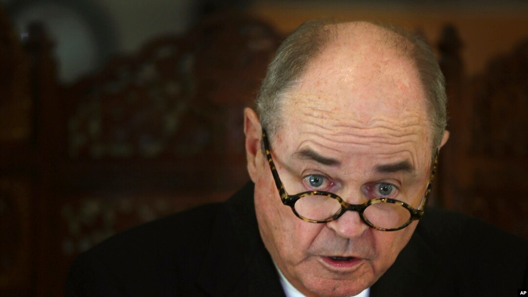 FILE - U.S. Special Representative for Afghanistan and Pakistan James Dobbins talks to media, in New Delhi, India ,June 27, 2013