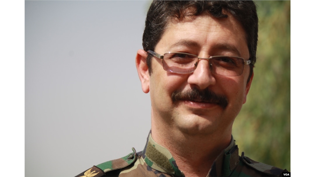 Pehsmerga Colonel Hemn Hassan Salih says despite fears the referendum would spark violence in Kirkuk, so far the city has been peaceful, Sept. 26, 2017 in Kirkuk. (H. Murdock / VOA)