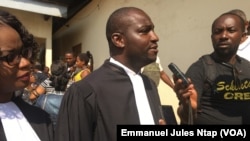 Maître Ntsoma Julien, avocat d’un journaliste poursuivi à Yaoundé, le 14 décembre 2018. (VOA/Emmanuel Jules Ntap)