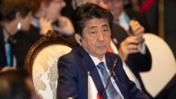 This Nov. 4, 2019, file photo, Japan's Prime Minister Shinzo Abe, attends East Asia summit in Nonthaburi, Thailand. (AP Photo/Sakchai Lalit, File)