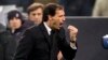 AC Milan coach Massimiliano Allegri gestures during a Champions League, Group H, soccer match between AC Milan and Ajax at the San Siro stadium in Milan, Italy, Wednesday, Dec. 11, 2013. (AP Photo/Antonio Calanni)