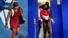 Image composite de Naomi Osaka (à gauche) et Simone Biles. 