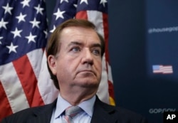 Rep. Ed Royce, R-Calif. listens during a news conference on Capitol Hill in Washington, Sept. 21, 2016,