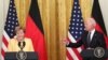 美国总统拜登和德国总理默克尔在白宫东厅共同举行记者会。（2021年7月15日）