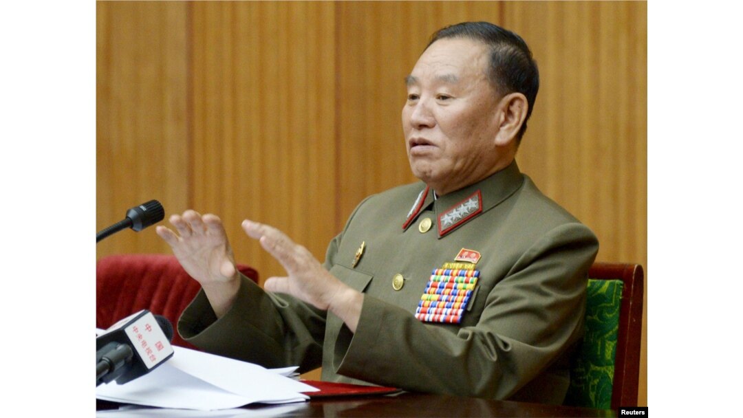 지난해 8월 북한의 김영철 당시 정찰총국장이 평양 주재 외교관과 외신기자 등을 대상으로 한반도에 조성된 위험한 정세에 관해 긴급 기자회견을 했다고 조선중앙통신이 전했다.