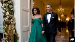 Presiden AS Barack Obama dan Ibu Negara Michelle Obama. (AP/Manuel Balce Ceneta)