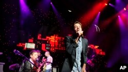 Nate Ruess of the band fun. performs at Radio City Music Hall on Feb. 2, 2013 in New York City.