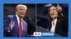 Elementos clave en el discurso público de los candidatos Donald Trump y Kamala Harris que reflejan sus posturas divergentes sobre el conflicto en curso. [Fotos: Archivo/AP]