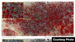 Les images de satellite ont confirmé le massacre perpeté par Boko Haram dans le village de Doro Baga complètement rasé, le 7 janvier 2015 shows almost 